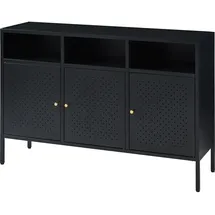 [en.casa] Sideboard Janakkala 119x35x80 cm Schwarz