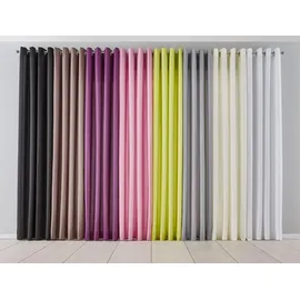 Gardinenbox 2er Set Vorhänge Blickdicht Gardinen Matt Lichtdurchlässig »Palermo« mit Ösen und Raffhalter Dekoschal HxB 145x140 cm Creme,