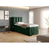 Veros Boxspringbett mit Motor 90x200 cm; Dunkelgrün (Samt) - Grün