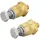 PRO PLUS 2x Batteriepoladapter – Batterieklemmen KFZ 12V Lithium Batterie Plus/Minus Batteriepole Messinggewinde M8 Schraube, Unterlegscheibe