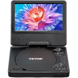 VEVOR Tragbarer DVD-Player mit 178 mm HD-Drehbildschirm 4 Stunden Laufzeit