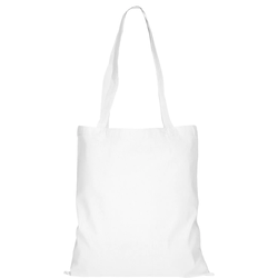 10er Pack Baumwolltasche - 28 Farben | mit Zwei Langen Henkeln | 38x42cm, weiß, 100 Stück