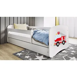Kids Collective Kinderbett Feuerwehr 80 x 180 cm Holz weiß