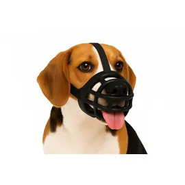 Karlie Flamingo Maulkorb Benzo M - Silikon Maulkorb für mittelgroße Hunde - Schwarz, verstellbar, weich, komfortabel - für Training, Spaziergang & Tierarztbesuch