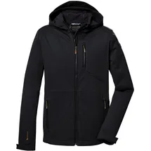 KILLTEC Herren Softshelljacke/Outdoorjacke mit abzippbarer Kapuze KOS 320 MN SFTSHLL JCKT, schwarz, L, 41544-000