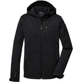 KILLTEC Herren Softshelljacke/Outdoorjacke mit abzippbarer Kapuze KOS 320 MN SFTSHLL JCKT, schwarz, L, 41544-000