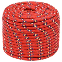 vidaXL Leinen Bootsseil 14 mm 100 m Polypropylen Rot