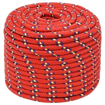 vidaXL Leinen Bootsseil 14 mm 100 m Polypropylen Rot