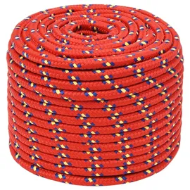 vidaXL Leinen Bootsseil 14 mm 100 m Polypropylen Rot