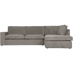Ecksofa Thomas Cord, rechts Hellgrau