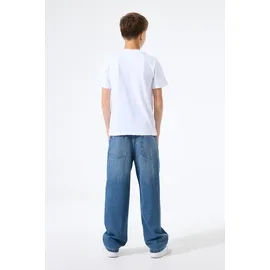 GARCIA Baggy Fit Jeans mit Eingrifftaschen Modell 'Jaysen', Blau, 140