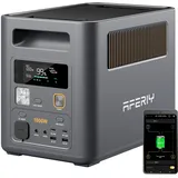 Aferiy Tragbares Kraftwerk 1800 W 2048 Wh, Solargenerator Usv 10 Ms, 1 Stunde Schnellladung, Bms, App, Erweiterbar 5120 Wh