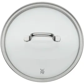 WMF Fusiontec Essential Kochtopf groß, 20 cm, Glasdeckel, Bratentopf Induktion, 2,4l, High-Tech Keramik, kratzfest, unbeschichtet, grau, Made in Germany