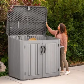 Lifetime Kunststoff Mülltonnenbox & Geräteschrank Phil Grau