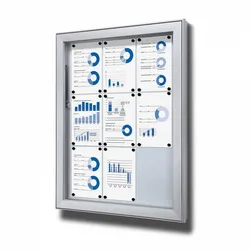 Info Schaukasten außen 9 x DIN A4 ESG-Glas Wandmontage