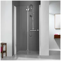 Breuer ELANA KOMFORT Drehfalttür für Nische DFTN 100 cm, Anschlag links 1660.001.001.005, Duschkabinen, aluminium silber matt