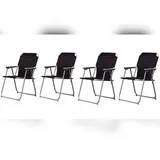 Lex 4er-Set Klapp-Stuhl Gartenstuhl Festival Strandstuhl Angelstuhl Schwarz