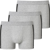 SCHIESSER 95/5 Shorts Organic Cotton Streifen grau-meliert 2XL 3er Pack