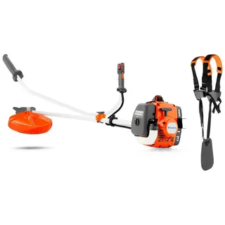 Husqvarna 122R Benzin-Rasentrimmer - 21,7cm3 2-Takt Freischneider, 43 cm Schnittbreite, Tap 'n Go Kopf, Smart Start®, mit Doppelgurt
