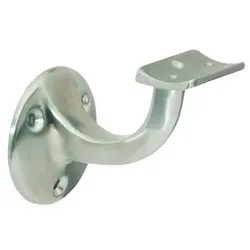 OA-Handlaufstütze, 5232, mit gewölbter Auflage, Aluminium, silber eloxiert - silber