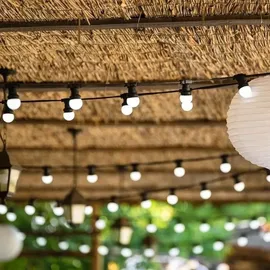 Lumi Jardin Lichterkette Solar 5,7 m 10 Globen weiß