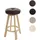 Mendler Barhocker Navan, Barstuhl Tresenhocker, Holz Kunstleder drehbar bordeaux, helle Beine
