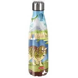 Step by Step Isolierte Edelstahl Trinkflasche Dino Dres
