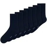 NAME IT NKNSOCK 7P SOLID NOOS Socken 7er Pack Blau/Schwarz 31-33