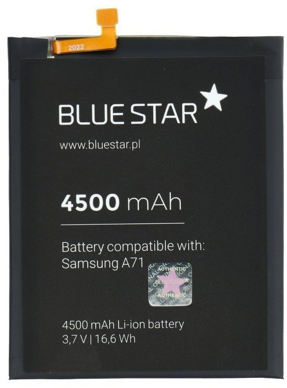BlueStar Akku Ersatz kompatibel mit SAMSUNG GALAXY A71 (A715F) 4500mAh Li-lon Austausch Batterie Accu EB-BA715ABY Smartphone-Akku