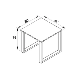 VCM Xona 80 x 76 x 80 cm weiß