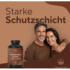True Nature True Nature® Pinienrindenextrakt Kapseln mit Vitamin C - Vegan & Made in Germany 180 St