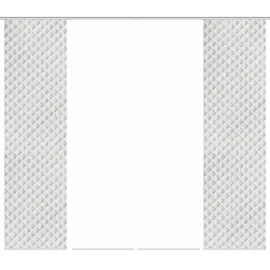 HOME WOHNIDEEN Schiebegardine HOME WOHNIDEEN "MARPENT 4er SET" Gr. 1, grau, B:60cm H:245cm, Polyester, Gardinen, Schiebevorhang Digidruck 4er Set MARPENT