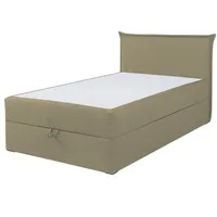 Roller Boxspringbett - beige - H3 - mit Bettkasten