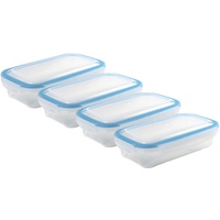Kigima Frischhaltedosen Gefrierdosen 0,5l 4er Set mit Klickverschluss blau