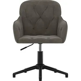 vidaXL Bürostuhl Samt Dunkelgrau