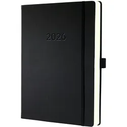 Sigel Terminplaner Conceptum A4+ vertikales Layout schwarz 2026