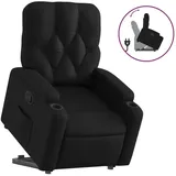 vidaXL Relaxsessel mit Aufstehhilfe Kunstleder 142 x 75 x 75 cm Schwarz