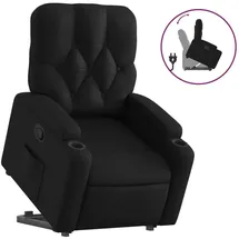 vidaXL Relaxsessel mit Aufstehhilfe Kunstleder 142 x 75 x 75 cm Schwarz