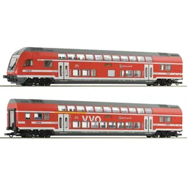 Roco Doppelstockwagen 2-tlg. Set DABpza/DBpbzfa 6220066 H0