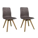 OTTO home Esszimmerstuhl Rania (Set, 2 St), Massivholzgestell, mit Keder braun