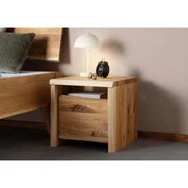 MASSIVMOEBEL24.DE Nachtschrank PURE OAK 45 x 45 x 45 cm Beige
