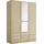 Priess Wäscheschrank Barcelona 140 x 193 x 54 cm Braun/Beige