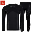 SNOCKS Thermounterhemd Thermounterwäsche mit Daumenloch für Herren (1-St) perfekt für Wintersportaktivitäten, atmungsaktiv und wärmeisolierend schwarz 2XL
