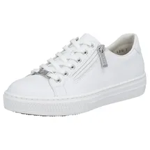 Rieker Sneaker mit Memosoft-Innensohle, Freizeitschuh, Halbschuh, Schnürschuh, weiß