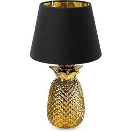 Navaris Ananas Tischlampe Gold-Schwarz
