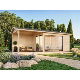 Palmako Gartenhaus Amanda 7,12 x 3,40 m Grau