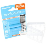 2er Panasonic eneloop Phone Lite Micro Akku BK-4LCCE/2DE NiMH 1,2V / 600mAh Akku für DECT Telefon inkl. AccuSafe AAA