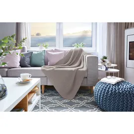 Primera Strick Kuscheldecke 130 x 170 cm Beige