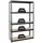 Proregal Schwerlastregal Metall 200x120x40 cm schwarz 5-Ebenen