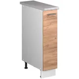 Vicco Apothekerschrank Fame-Line, Goldkraft Eiche/Weiß, 20 cm, AP Marmor (1-St) goldfarben